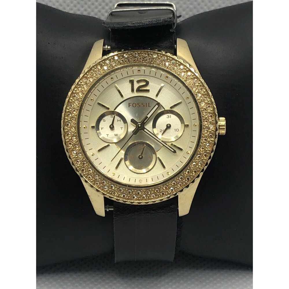 Fossil ES3589 Women's Analog Champagne Dial Quartz Watch With Custom Band LP257